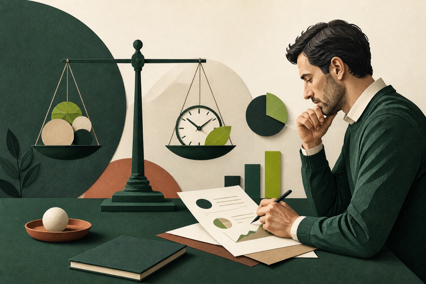 Entrepreneur comparant le coût d’un outil IA avec le temps et la marge économisés